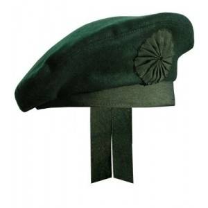 Dark Green Irish Caubeen Cap