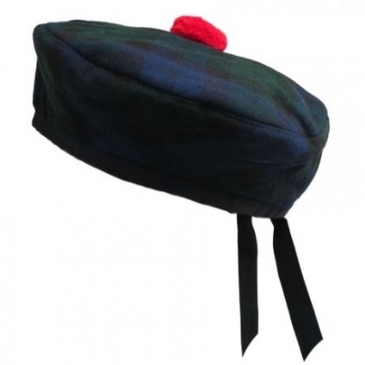 A Black Watch Tammy cap is a traditional Scottish headwear style