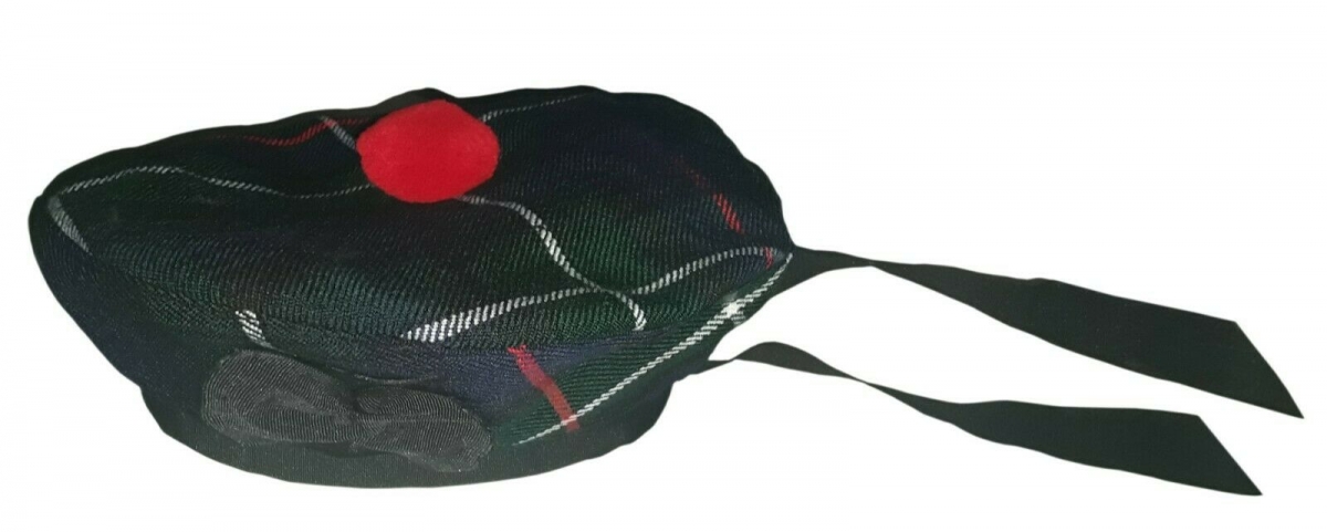 A Mackenzie Tartan Tammy cap is traditional Scottish headwear style