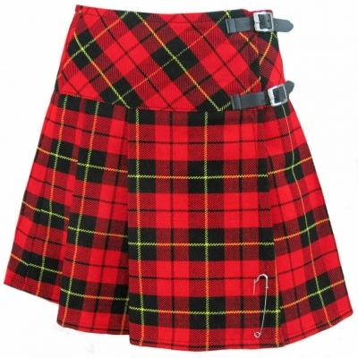 Ladies Wallace Tartan Scottish Micro Mini Billie Pleated Kilt