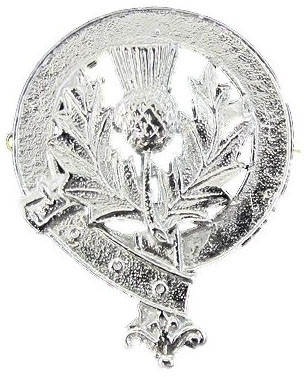 CHROME THISTLE CAP BADGE