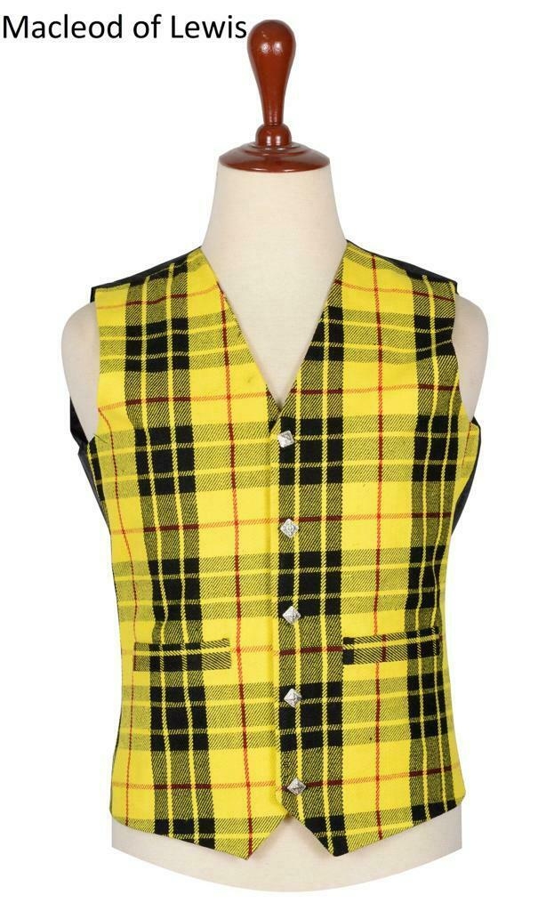 Macleod Of Lewis Tartan 5 Buttons Traditional Kilt Vest For Men