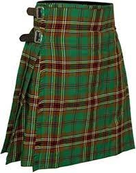 IRISH Murphy TARA Tartan Kilt Hand made 8 yards on material 70% wool 30% synthetic wool