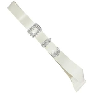 White Leather Piper Cross Belt