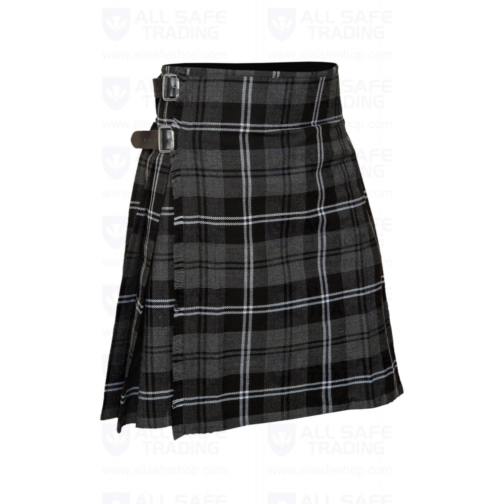 GREY GRANITE TARTAN 16 OZ KILT 8 YARDS WOOL