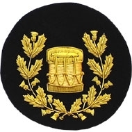 Drum Major Badge Gold Bullion on Black