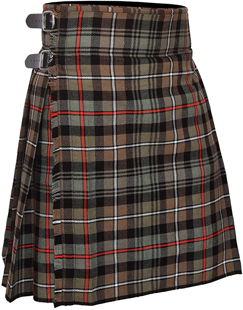 Weathered Mackenzie Tartan Kilt   Hand made, 8 yards on material, 70% wool 30% synthetic wool