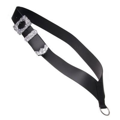 Black Leather Drummer Cross Belt