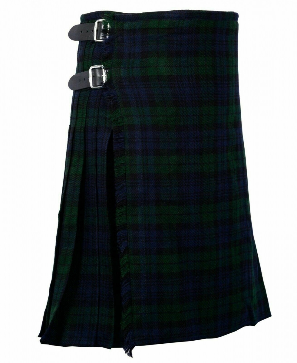 Highland Kilt Black Watch Tartan 5 Yards Hand made