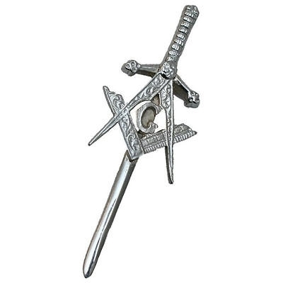 Free masonic kilt pin chrome finish the pin at the back