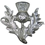 Thistle Cap Badge Chrome finish