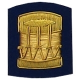 Drum Badge Gold Bullion on Blue