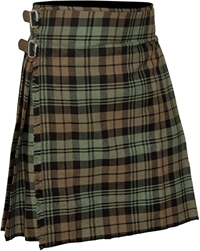 Black Watch Weathered Tartan Kilt Hand made, 8 yards on material