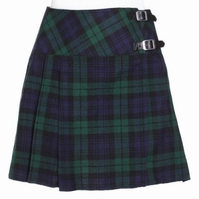 Ladies Black Watch Tartan Scottish Mini Billie KiltL